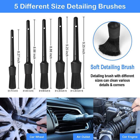 22pcs/set WRS-CS29 Car Wash Cleaning Brush Set Car Interior Crevice Cleaning Electric Drill Brush