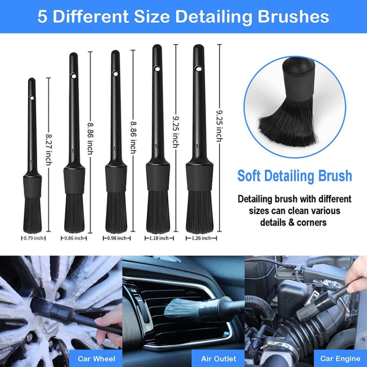 22pcs/set WRS-CS29 Car Wash Cleaning Brush Set Car Interior Crevice Cleaning Electric Drill Brush