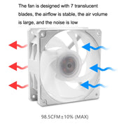 MF12025 5V ARGB 12cm Water Cold Radiator Large Air Volume Chassis Fan(Black)