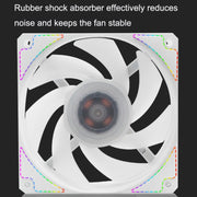 MF12025 5V ARGB 12cm Water Cold Radiator Large Air Volume Chassis Fan(Black)