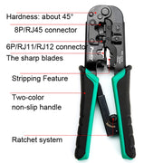 ProsKit CP-376TR 4P/6P/8P Three-Use Network Crimping Pliers