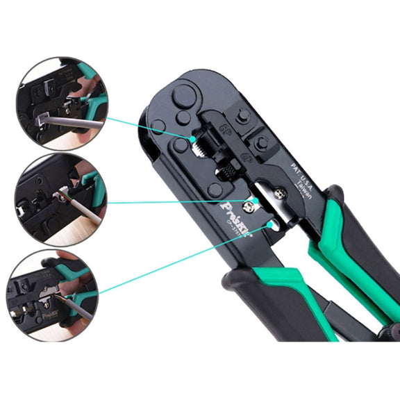 ProsKit CP-376TR 4P/6P/8P Three-Use Network Crimping Pliers