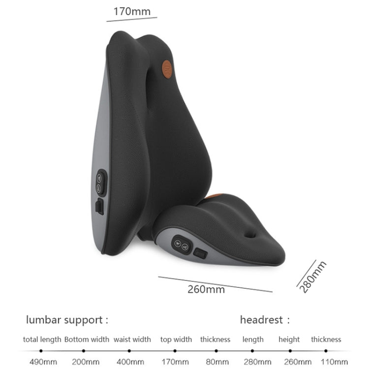 SR-21 Car Lumbar Cushion Headrest Seat Memory Foam Accessories, Style: Ordinary Headrest (Black)