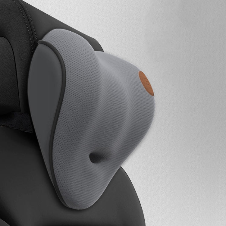 SR-21 Car Lumbar Cushion Headrest Seat Memory Foam Accessories, Style: Ordinary Headrest (Gray)