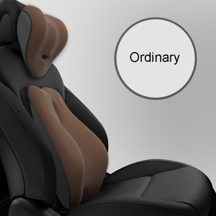 SR-21 Car Lumbar Cushion Headrest Seat Memory Foam Accessories, Style: Ordinary Lumbar Support (Brown)