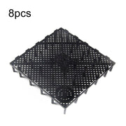 8pcs Fish Tank Bottom Filter Board Sand Mat(Black Tablet)