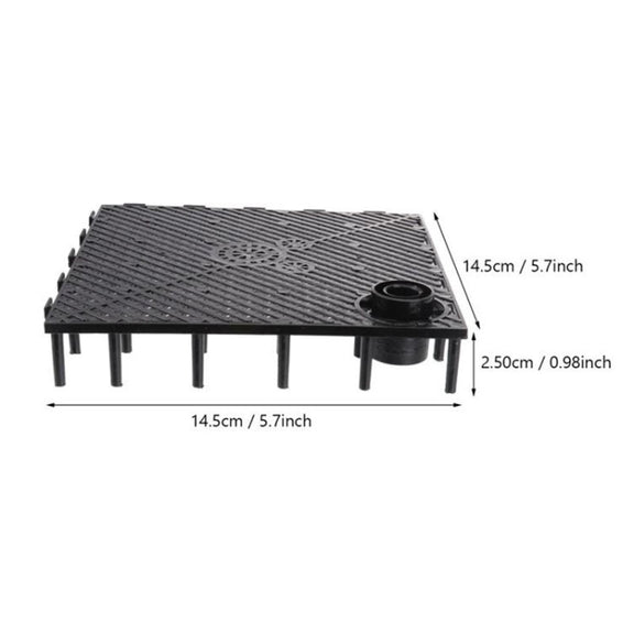 8pcs Fish Tank Bottom Filter Board Sand Mat(Black Tablet)