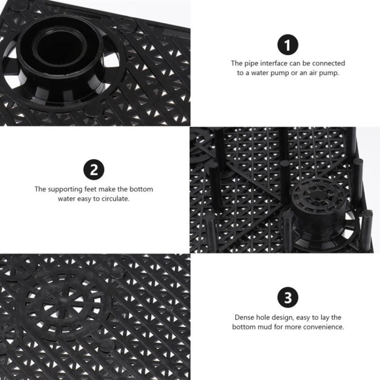 8pcs Fish Tank Bottom Filter Board Sand Mat(Black Tablet)