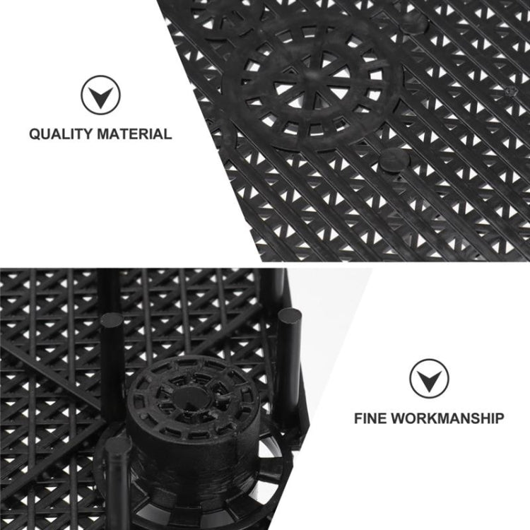 8pcs Fish Tank Bottom Filter Board Sand Mat(Black Tablet)