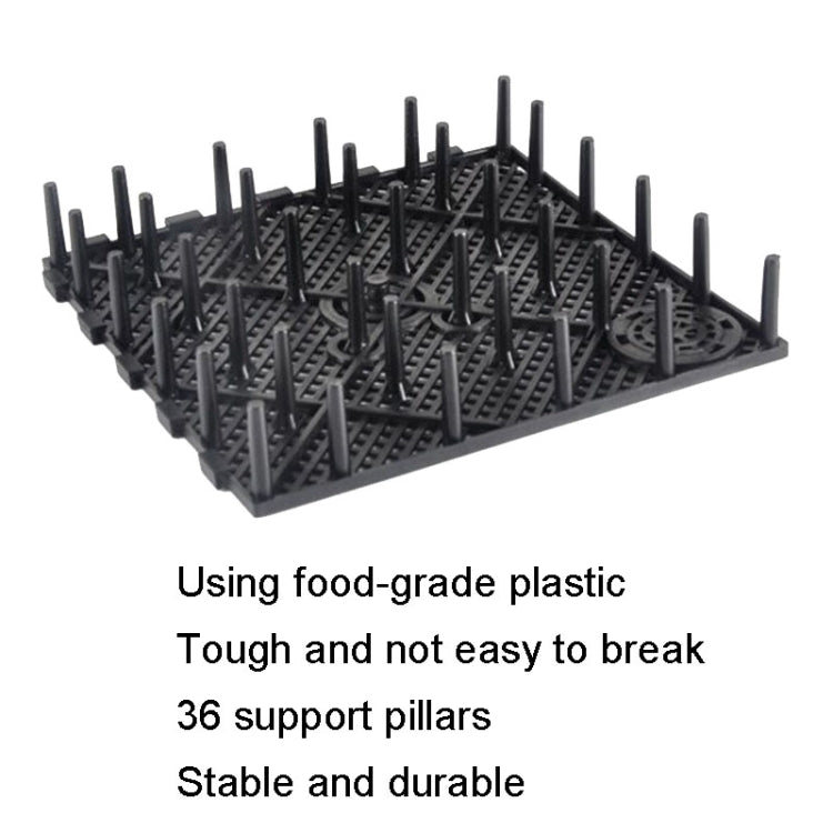 8pcs Fish Tank Bottom Filter Board Sand Mat(Black Tablet)