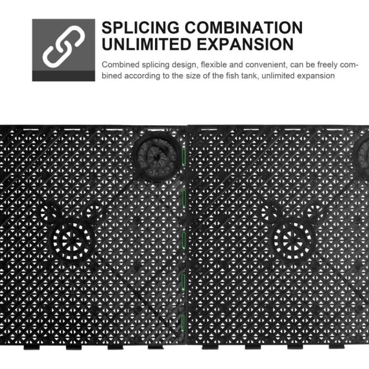 8pcs Fish Tank Bottom Filter Board Sand Mat(Black Tablet)