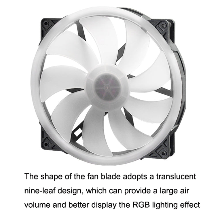 FANNER 2020 5V ARGB 20cm Large Air Volume Slow Motherboard Chassis Fan