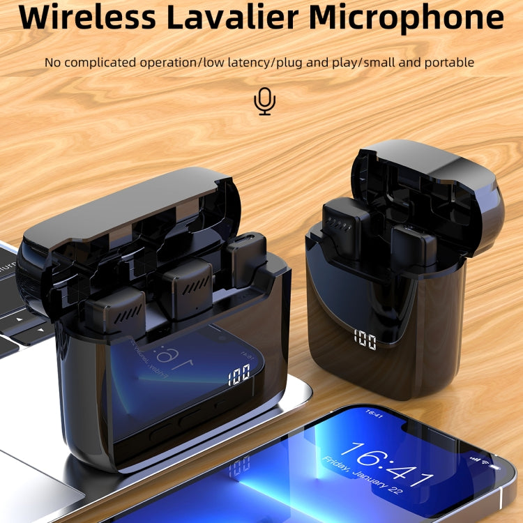 S11 Single Microphone USB-C/Type-C Interface Wireless Lavalier Noise Canceling Microphone with Charging Case
