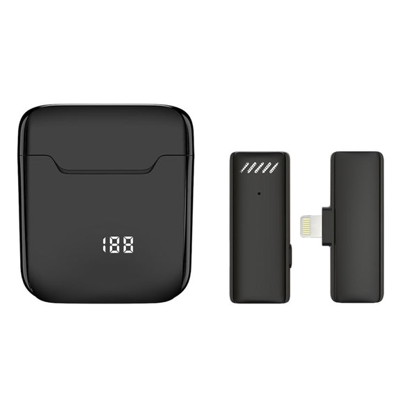 S11 Single Microphone 8 Pin Interface Wireless Lavalier Noise Canceling Microphone with Charging Case