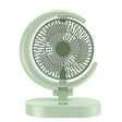 LF-002 Mini USB Rechargeable Light Desktop Fan Rotatable Night Light Silent Fan(Light Green) - Electric Fans by PMC TechLife | Online Shopping South Africa | PMC TechLife | Buy Now Pay Later Mobicred