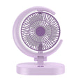 LF-002 Mini USB Rechargeable Light Desktop Fan Rotatable Night Light Silent Fan(Purple) - Electric Fans by PMC TechLife | Online Shopping South Africa | PMC TechLife | Buy Now Pay Later Mobicred
