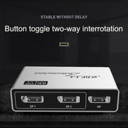 8K 60HZ 1.4V 2 In 1 Out DP Bidirectional Switcher(Grey)