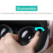 For Oculus Quest 2 Hifylux Q2-QF11 1pair Myopia Lens Frame Aspheric Resin VR Glasses Accessories(400 Degrees)