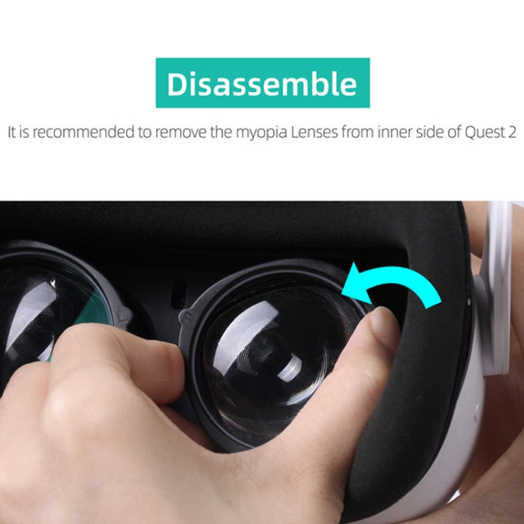 For Oculus Quest 2 Hifylux Q2-QF11 1pair Myopia Lens Frame Aspheric Resin VR Glasses Accessories(400 Degrees)