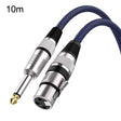 10m Blue and Black Net TRS 6.35mm Male To Caron Female Microphone XLR Balance Cable - Microphone Audio Cable & Connector by PMC TechLife | Online Shopping South Africa | PMC TechLife | Buy Now Pay Later Mobicred