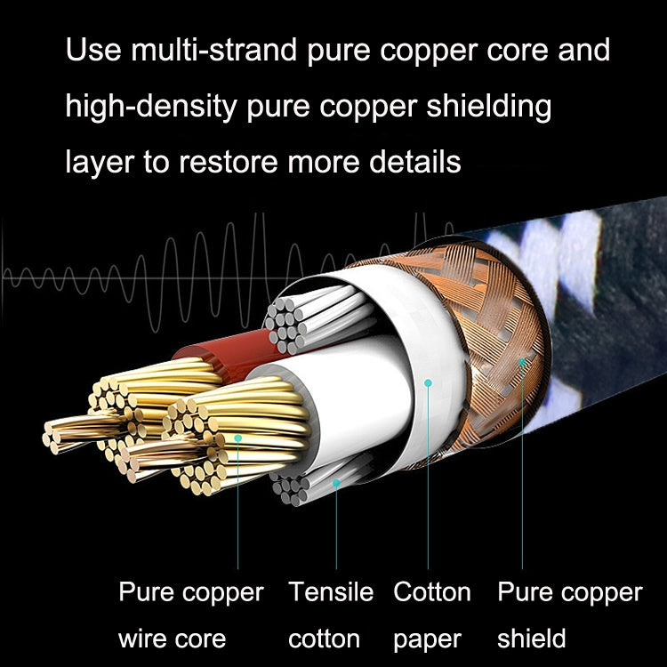 10m 2 Straight Head 6.35mm Guitar Cable Oxygen-Free Copper Core TS Large Two-core Cable