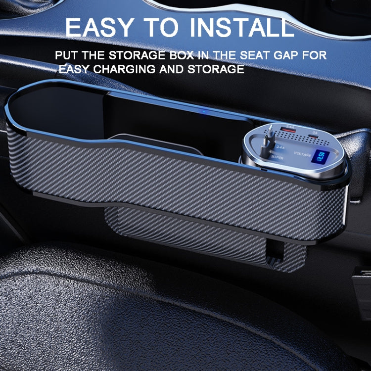 Vehicle Seat Gap Storage Box Organizer Front Seat Console Side Pocket ,Spec: Wireless Charging Ordinary  Wire