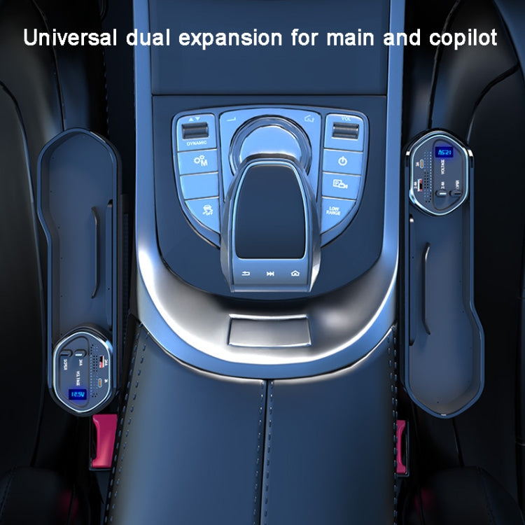 Vehicle Seat Gap Storage Box Organizer Front Seat Console Side Pocket ,Spec: Wireless Charging Ordinary  Wire