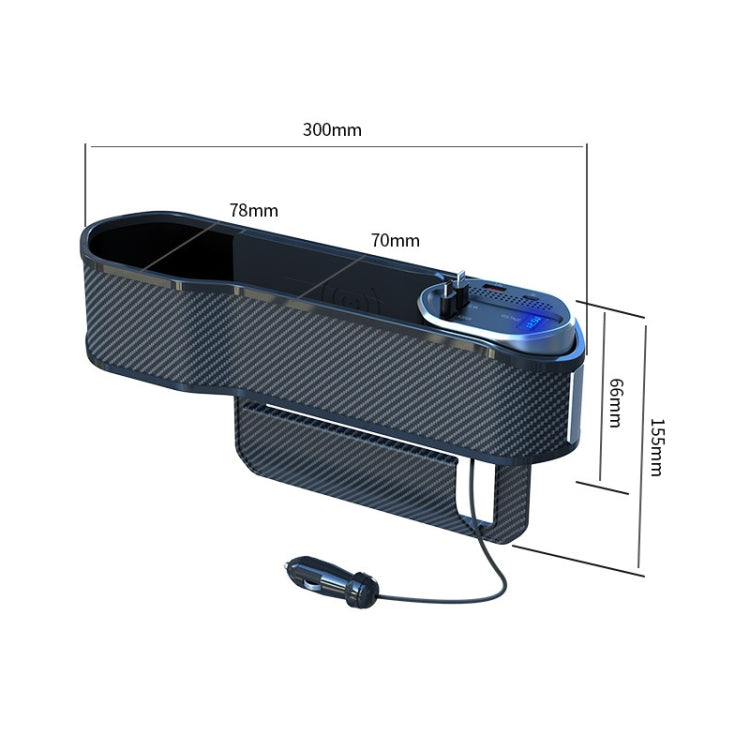 Vehicle Seat Gap Storage Box Organizer Front Seat Console Side Pocket ,Spec: Wireless Charging Ordinary  Wire