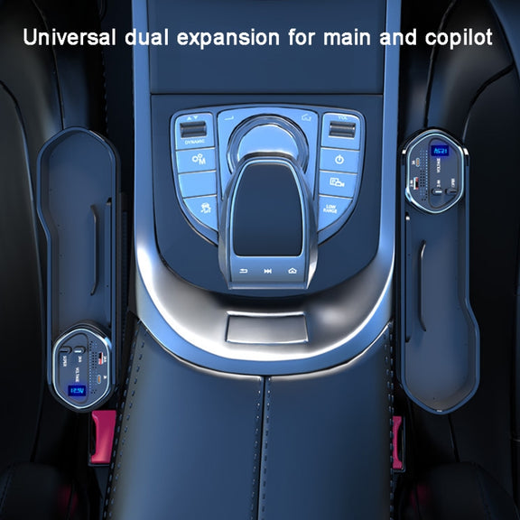 Vehicle Seat Gap Storage Box Organizer Front Seat Console Side Pocket ,Spec: Wireless Charging Upgrade Wire