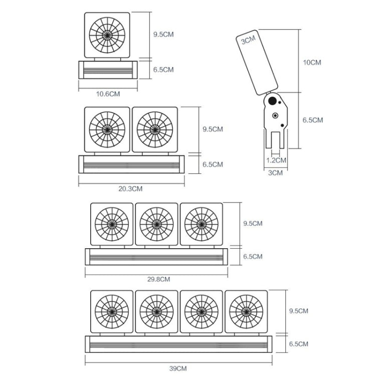 Fish Tank Cooling Fan Cooling Silent Aquarium Fan, Specification: 3 Head US Plug