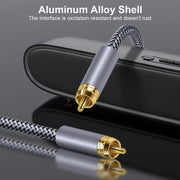 3m Pure Copper RCA Coaxial HIFI Digital Audio Cable SPDIF Subwoofer Speaker Cable(Silver Gray)