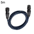 KN006 5m Male To Female Canon Line Audio Cable Microphone Power Amplifier XLR Cable(Black Blue) - Microphone Audio Cable & Connector by PMC TechLife | Online Shopping South Africa | PMC TechLife | Buy Now Pay Later Mobicred