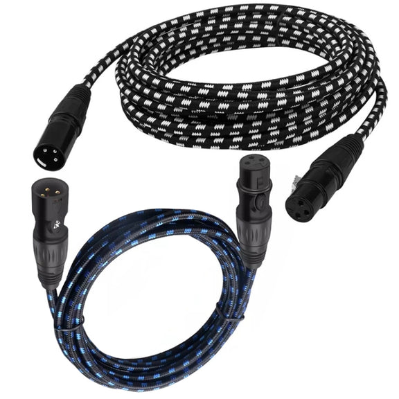 KN006 5m Male To Female Canon Line Audio Cable Microphone Power Amplifier XLR Cable(Black)