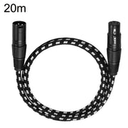 KN006 20m Male To Female Canon Line Audio Cable Microphone Power Amplifier XLR Cable(Black)