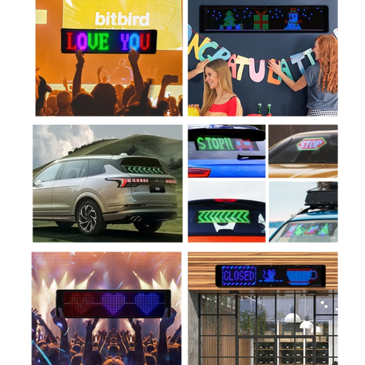 788x90mm Vehicle Rear Window Color Flexible LED Electronic Screen