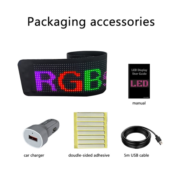 500x150mm Vehicle Rear Window Color Flexible LED Electronic Screen
