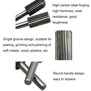 Hard High Carbon Steel Rotary Carving Knife Abrasive Processing Grinding Head Set(6pcs/set)