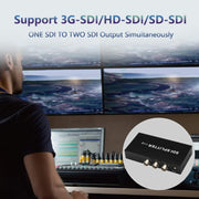1 In 2 Out SD-SDI / HD-SDI / 3G-SDI Distribution Amplifier Video SDI Splitter(UK Plug)