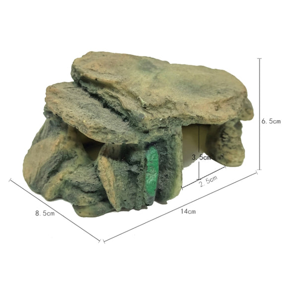 GT013S Resin Turtle Sunbed Climbing Table Stump Hideaway House Sunback Table