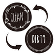 Dishwasher Round Magnet Clean Dirty Sign Double-Sided Dishwasher Magnet Cover(Black) - Dish Washers & Accessories by PMc TechLife | Online Shopping South Africa | PMc TechLife | Buy Now Pay Later Mobicred