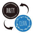 Dishwasher Round Magnet Clean Dirty Sign Double-Sided Dishwasher Magnet Cover(Black Blue) - Dish Washers & Accessories by PMC TechLife | Online Shopping South Africa | PMC TechLife
