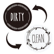 Dishwasher Round Magnet Clean Dirty Sign Double-Sided Dishwasher Magnet Cover(Black White) - Dish Washers & Accessories by PMc TechLife | Online Shopping South Africa | PMc TechLife | Buy Now Pay Later Mobicred