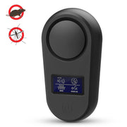 High Power Display Ultrasonic Mouse Repellent Mosquito Repellent Home Intelligent Insect Repellent EU Plug(Black)