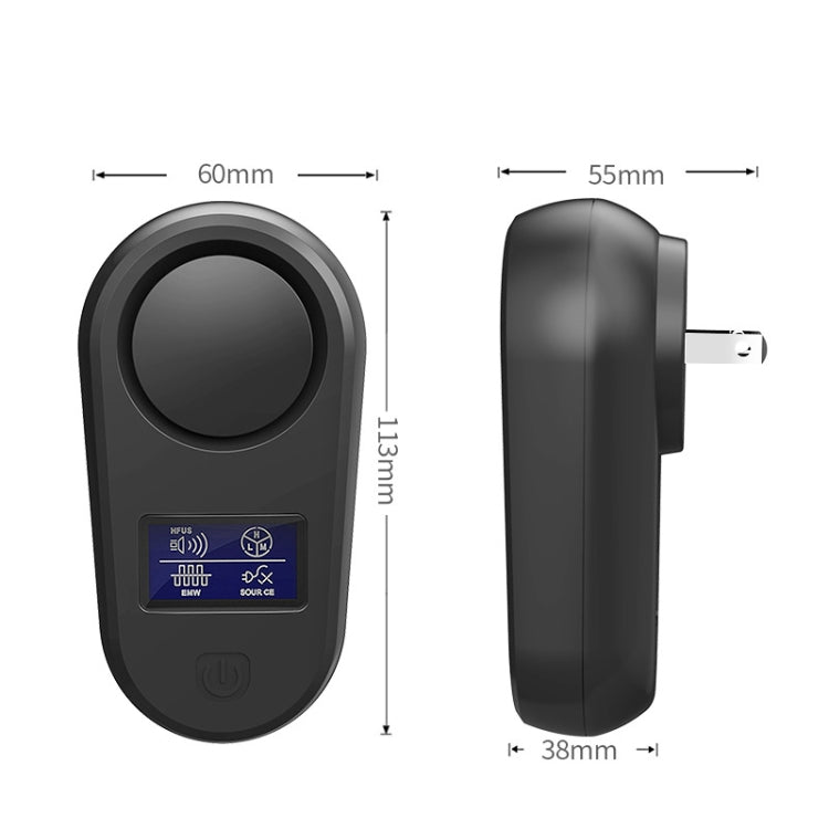 High Power Display Ultrasonic Mouse Repellent Mosquito Repellent Home Intelligent Insect Repellent AU Plug(White)