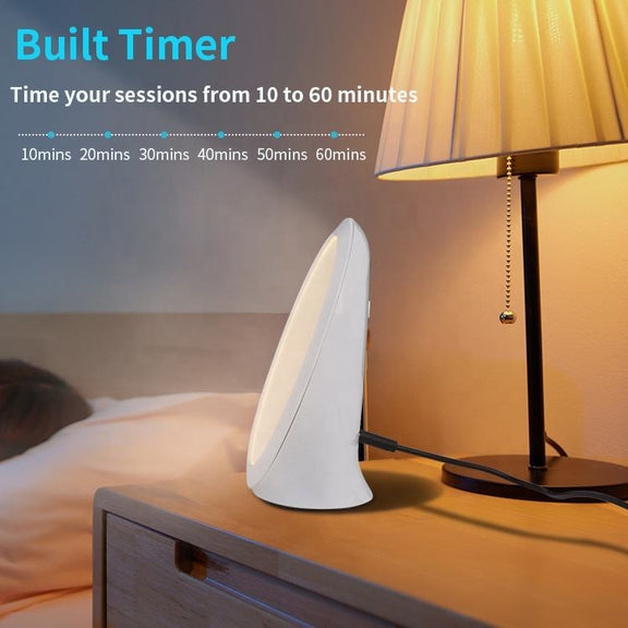 JSK-SL02 LED SAD Touch Timing Stepless Dimming Therapy Mood Desk Lamp Simulate Natural Light EU Plug