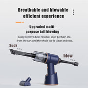 Small Wireless Charging Car Vacuum Cleaner Handheld High Power Vacuum Cleaner, Sort by color: 117CD-Blue
