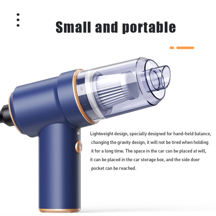 Small Wireless Charging Car Vacuum Cleaner Handheld High Power Vacuum Cleaner, Sort by color: 117CD-White