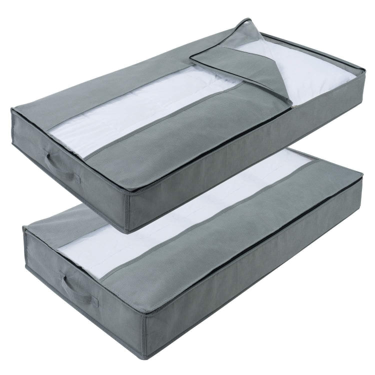 Non-Woven Quilt Storage Bag Home Dustproof Finishing Bag Moving Packing Bag 100 x 50 x 15cm(Light Gray)