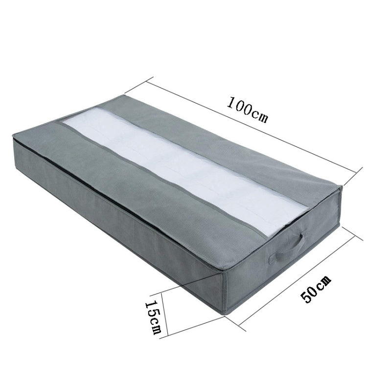 Non-Woven Quilt Storage Bag Home Dustproof Finishing Bag Moving Packing Bag 100 x 50 x 15cm(Light Gray)