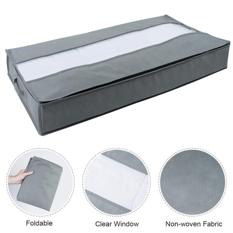 Non-Woven Quilt Storage Bag Home Dustproof Finishing Bag Moving Packing Bag 100 x 50 x 15cm(Light Gray)